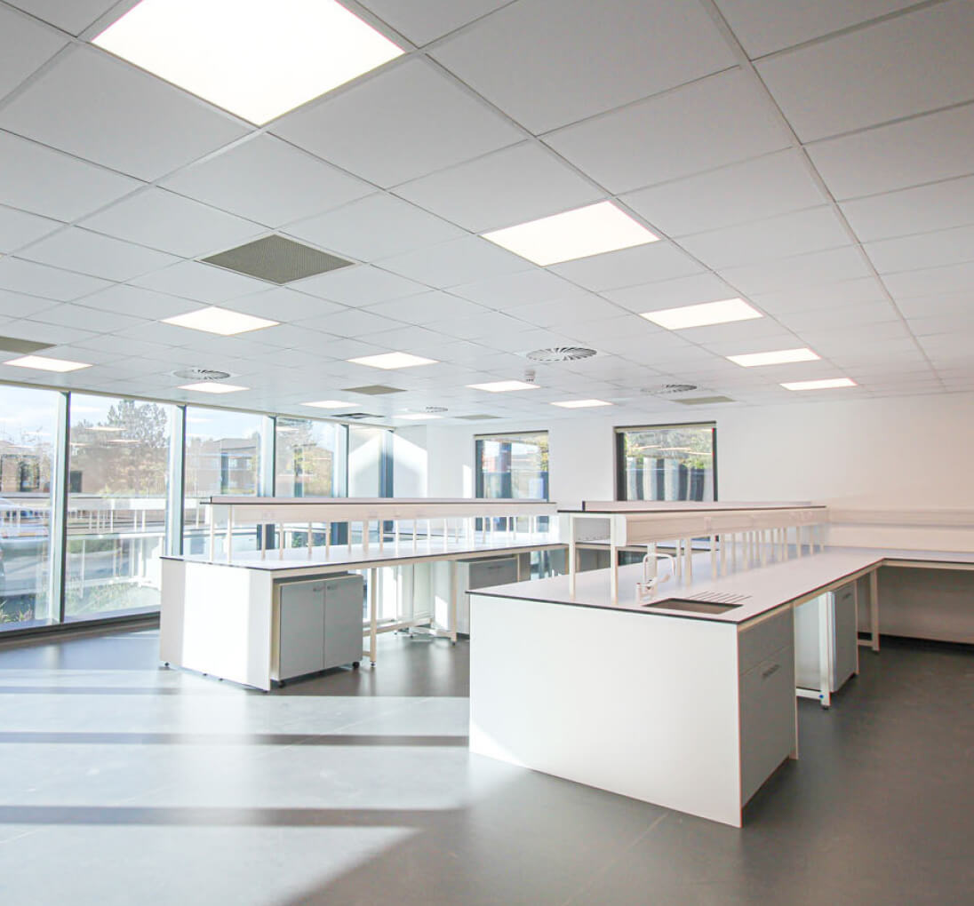laboratory fit out benefiting from natural light